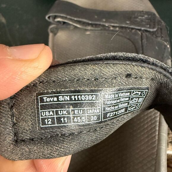 Teva Meacham Men’s Black Open Toe Outdoor Sandals Size12 Style# 1110392 - Picture 3 of 3